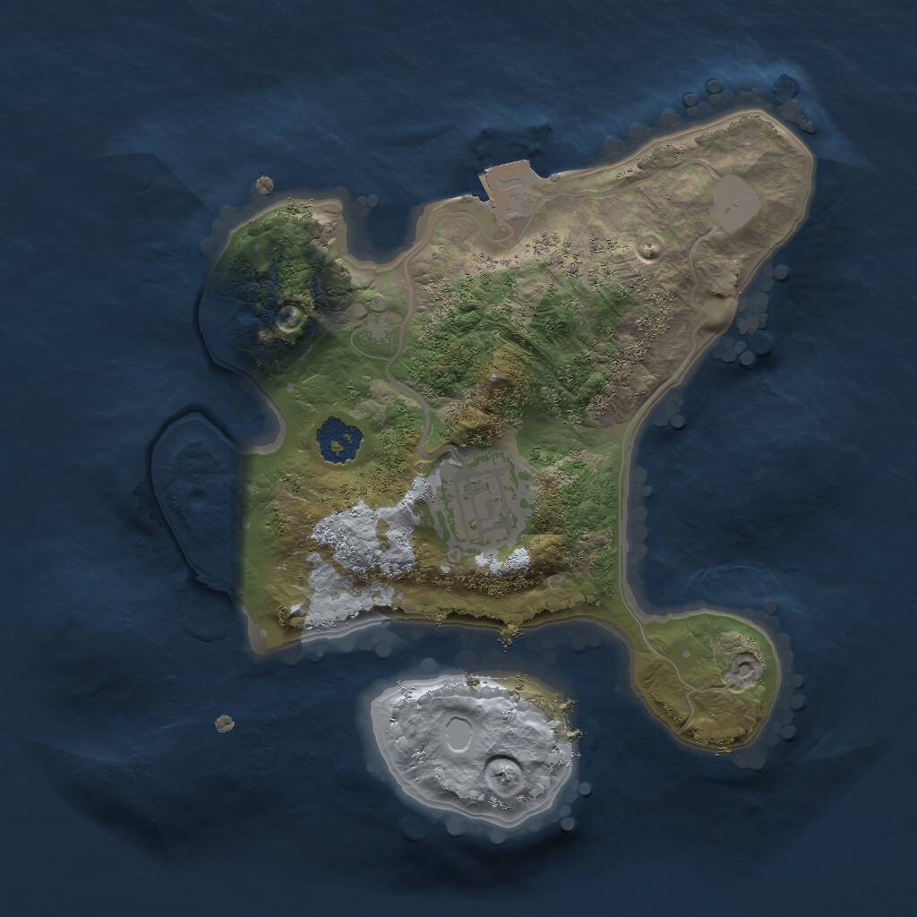 Rust Map: Procedural Map, Size: 2048, Seed: 656, 2 Monuments