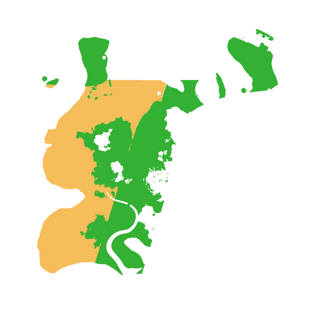 Biome Rust Map: Procedural Map, Size: 2500, Seed: 288