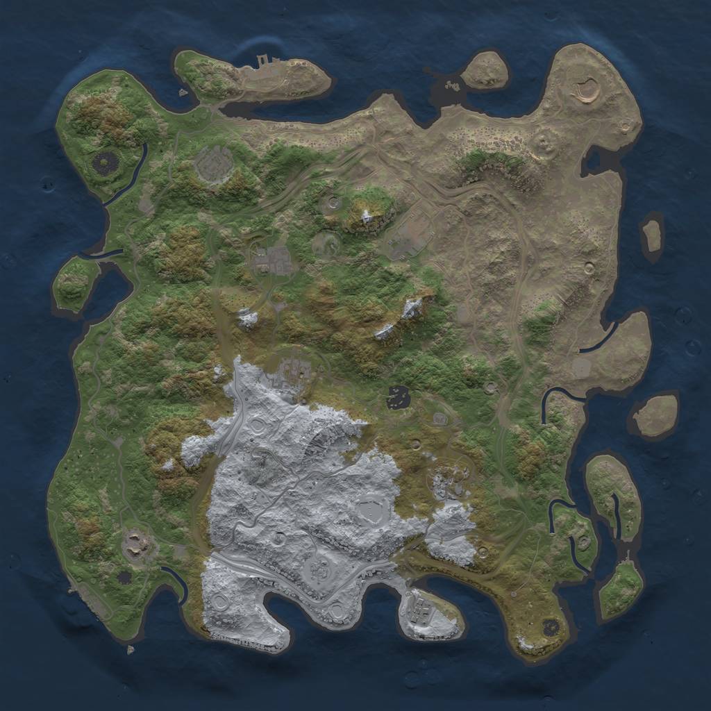 Rust Map: Procedural Map, Size: 4250, Seed: 6132333, 18 Monuments