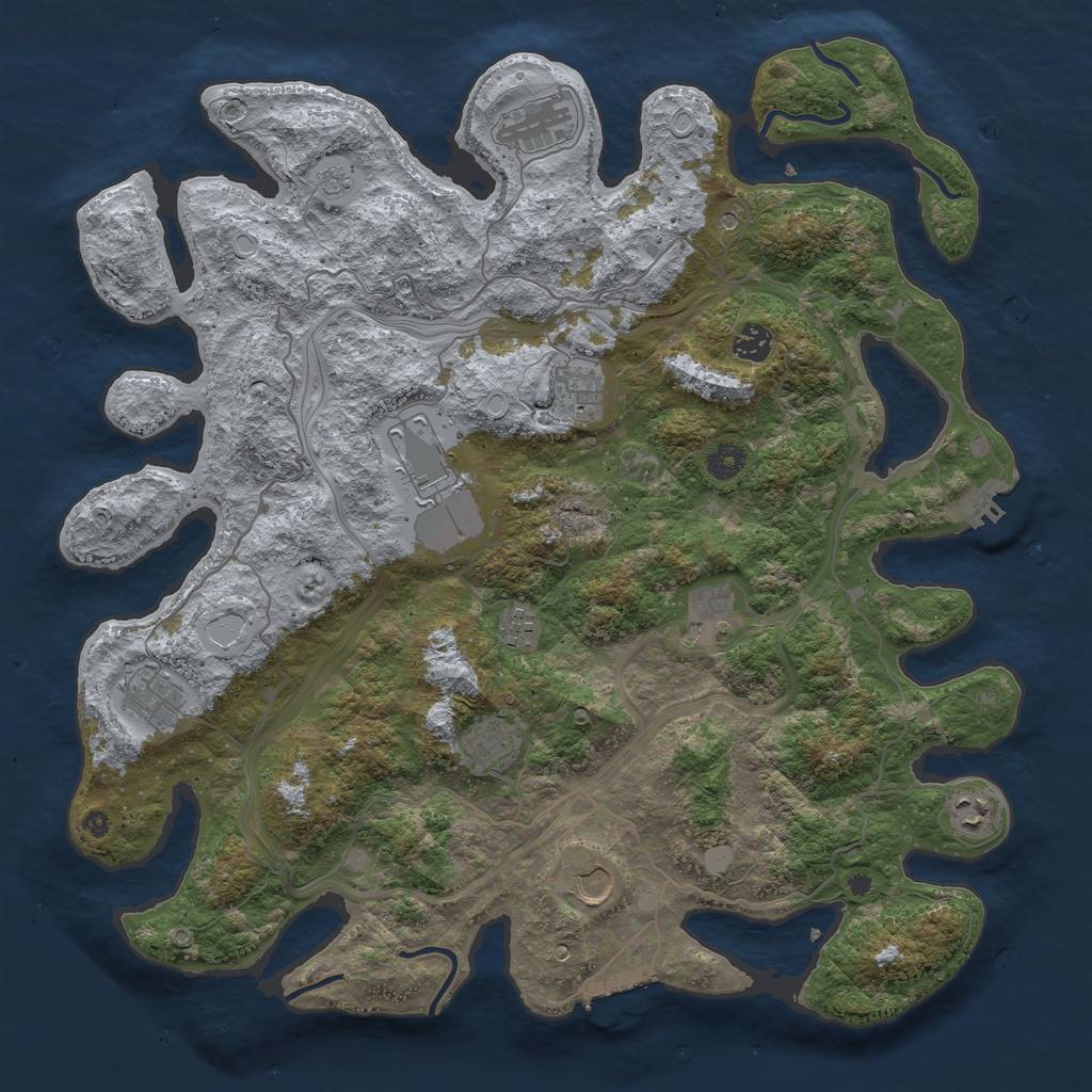 Rust Map: Procedural Map, Size: 4250, Seed: 1089674690, 19 Monuments