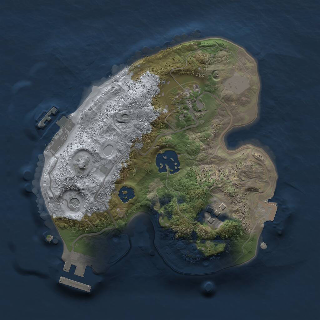 Rust Map: Procedural Map, Size: 2000, Seed: 329657, 7 Monuments