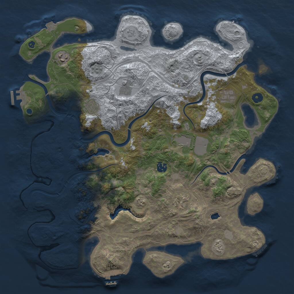 Rust Map: Procedural Map, Size: 4250, Seed: 10588, 14 Monuments