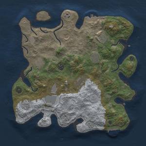 Thumbnail Rust Map: Procedural Map, Size: 3500, Seed: 217346573, 19 Monuments