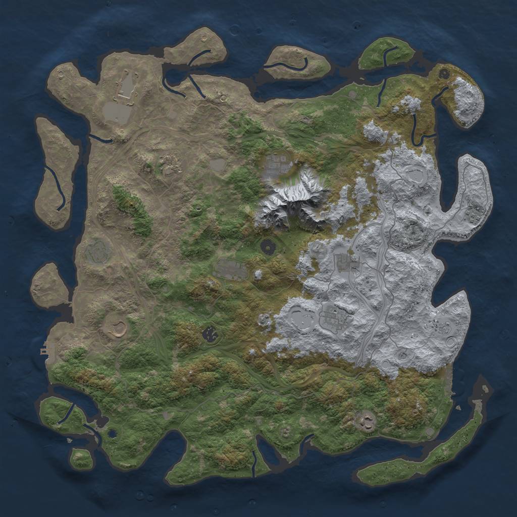 Rust Map: Procedural Map, Size: 5000, Seed: 2022821, 20 Monuments