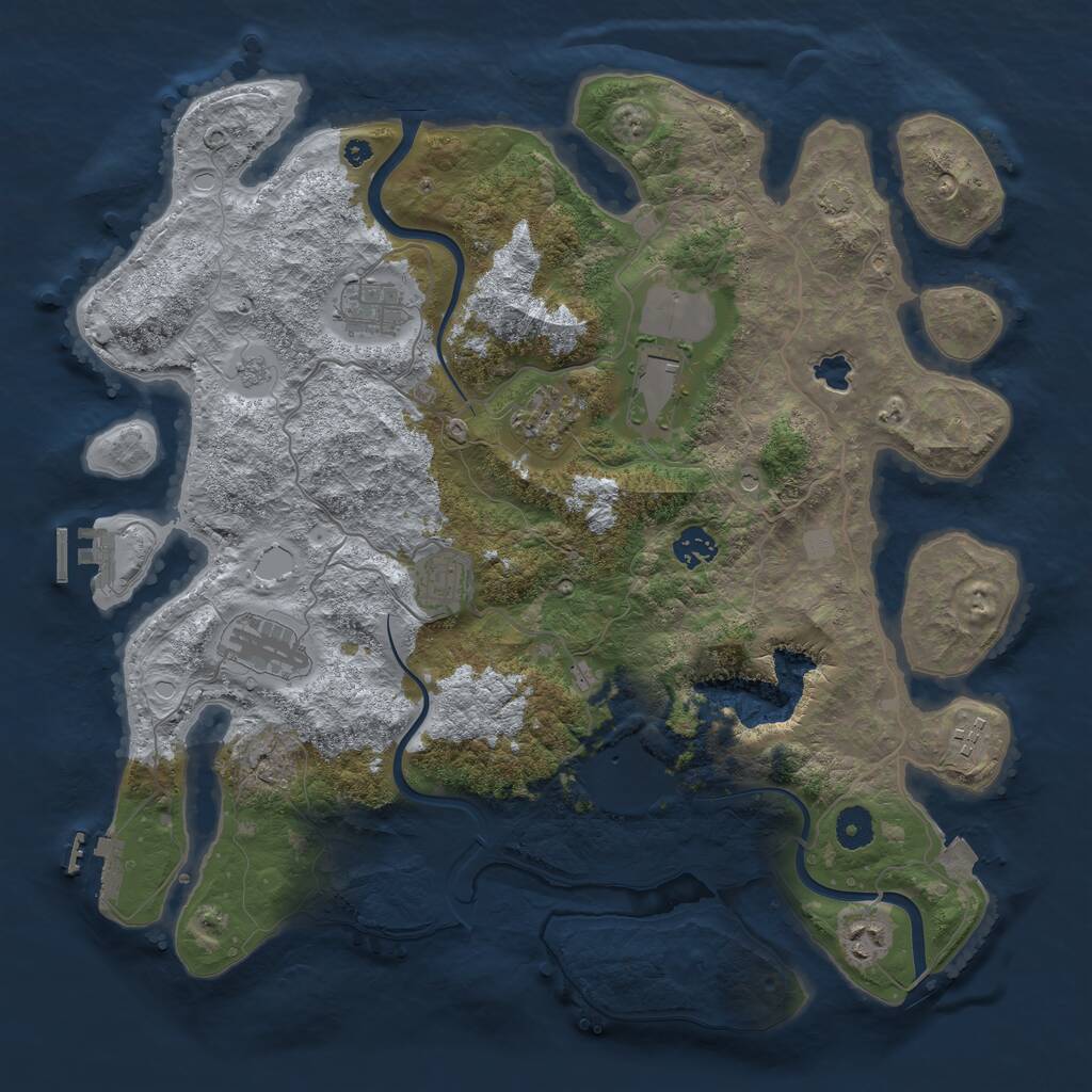 Rust Map: Procedural Map, Size: 4000, Seed: 364534198, 15 Monuments