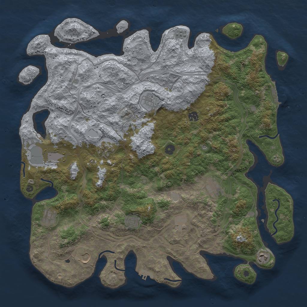 Rust Map: Procedural Map, Size: 4520, Seed: 2138014, 20 Monuments