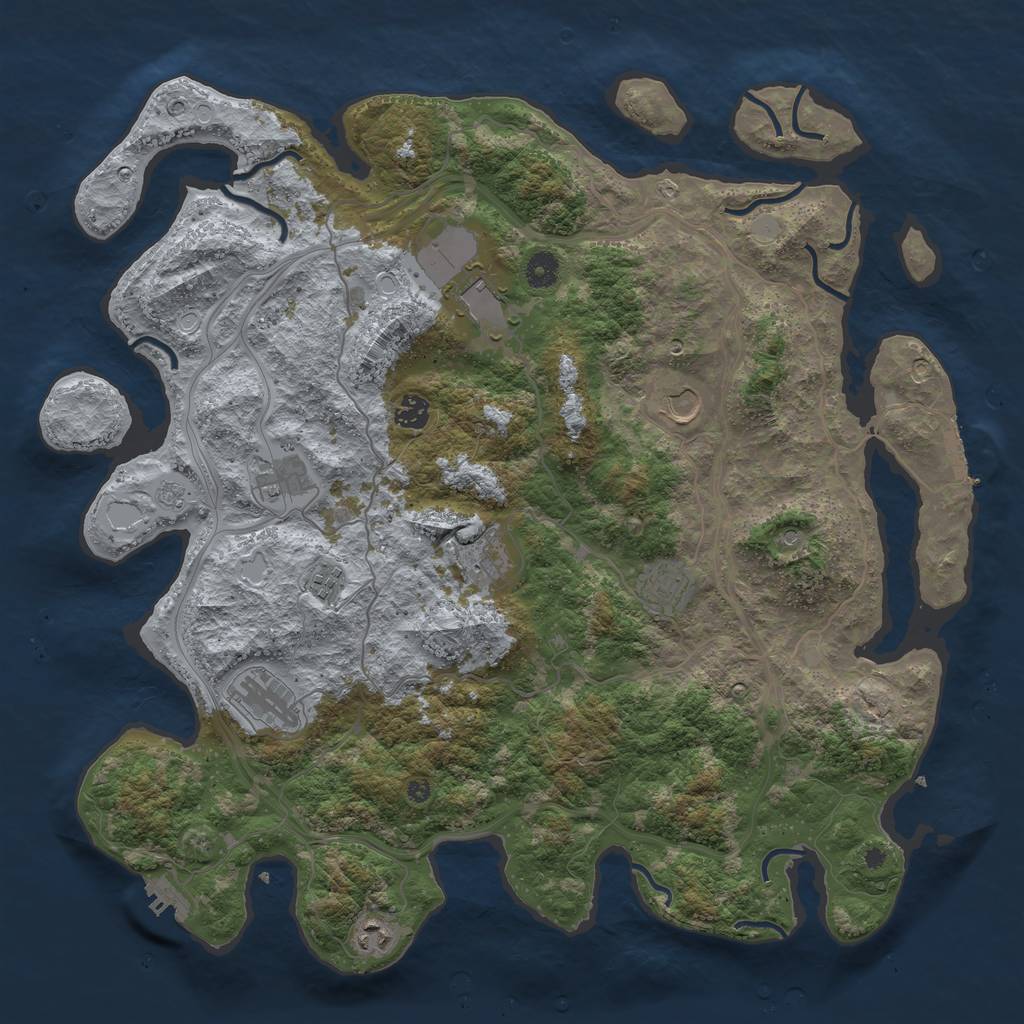 Rust Map: Procedural Map, Size: 4400, Seed: 15342, 18 Monuments