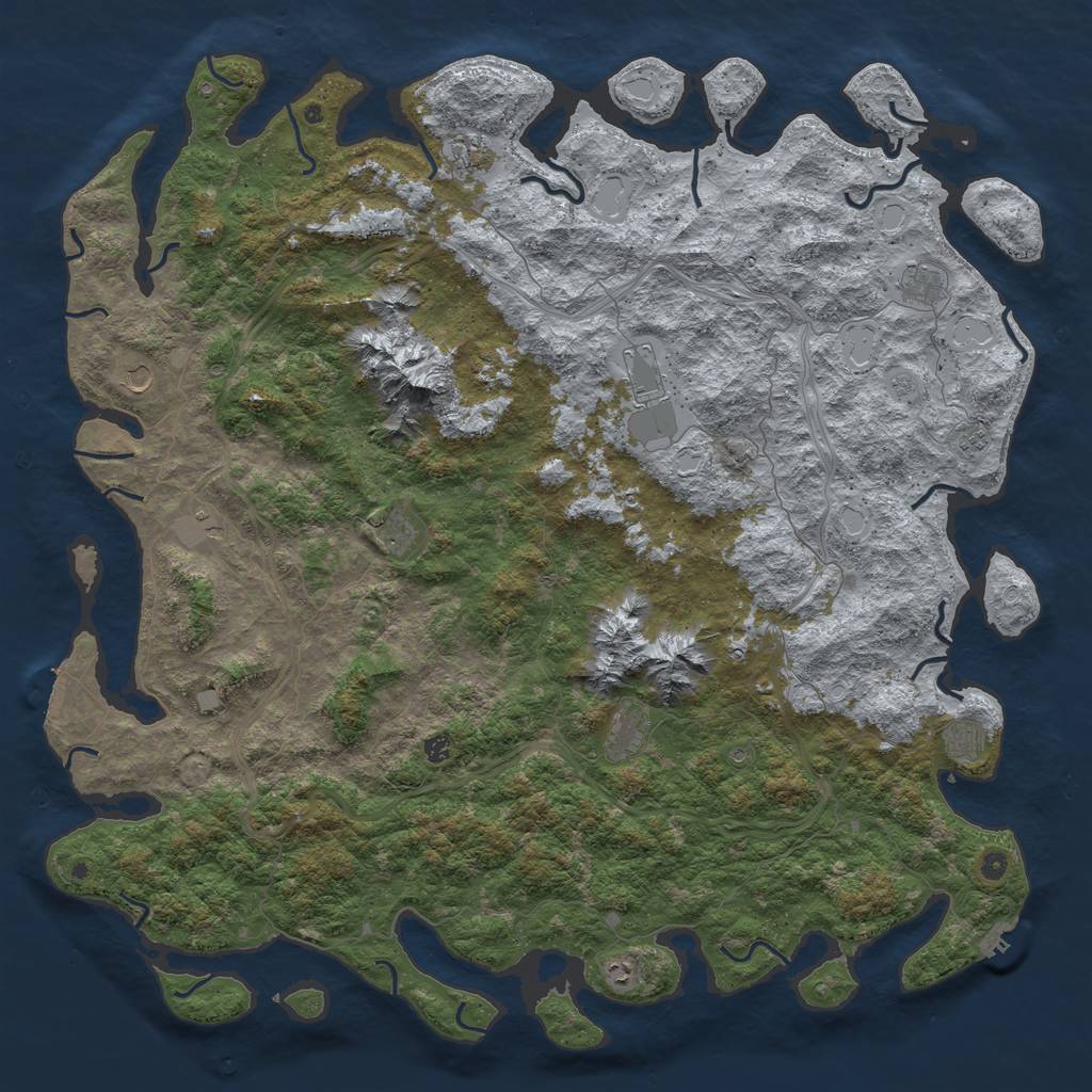 Rust Map: Procedural Map, Size: 6000, Seed: 220820, 20 Monuments