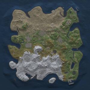 Thumbnail Rust Map: Procedural Map, Size: 3750, Seed: 1111612656, 16 Monuments