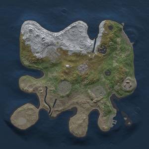 Thumbnail Rust Map: Procedural Map, Size: 2500, Seed: 739511256, 14 Monuments