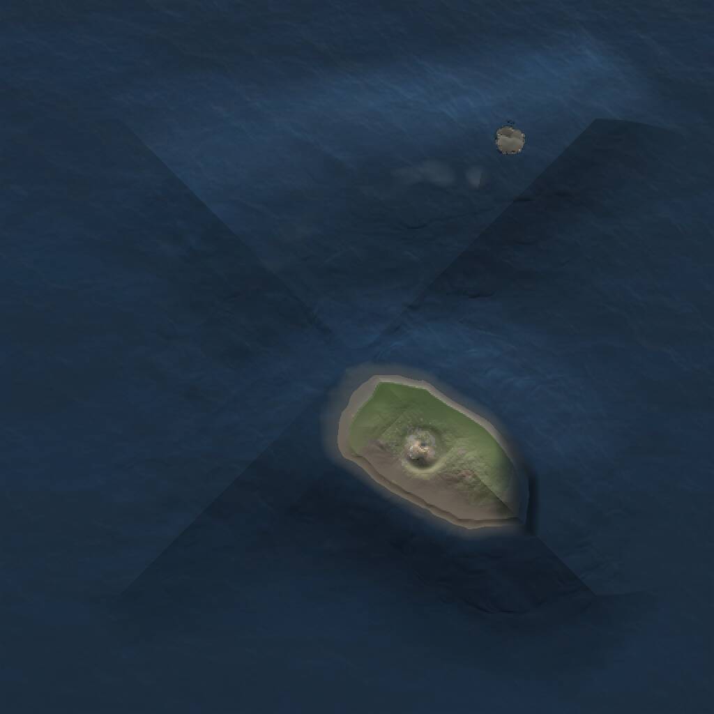 Rust Map: Procedural Map, Size: 1000, Seed: 564, 1 Monuments