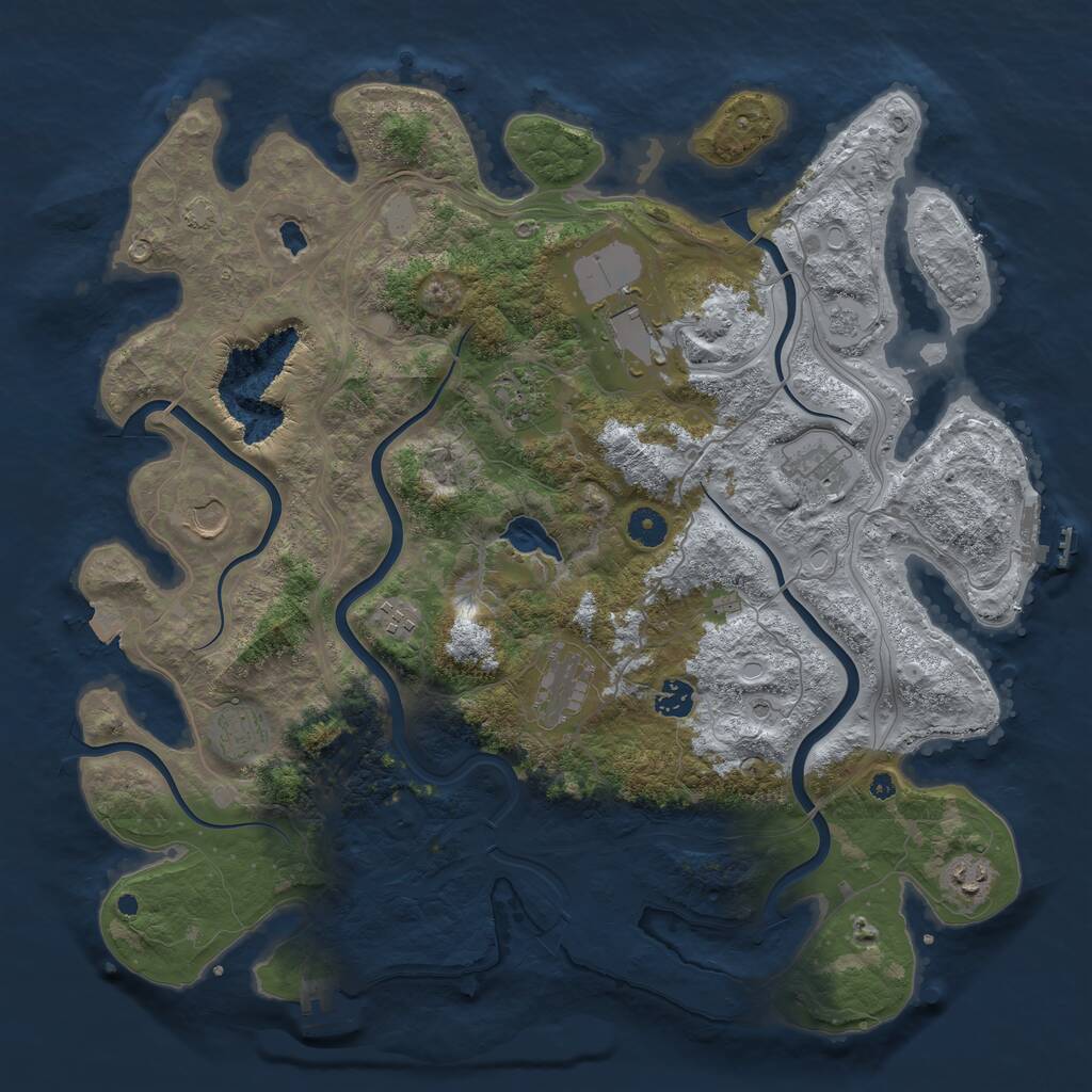 Rust Map: Procedural Map, Size: 4250, Seed: 4219, 15 Monuments