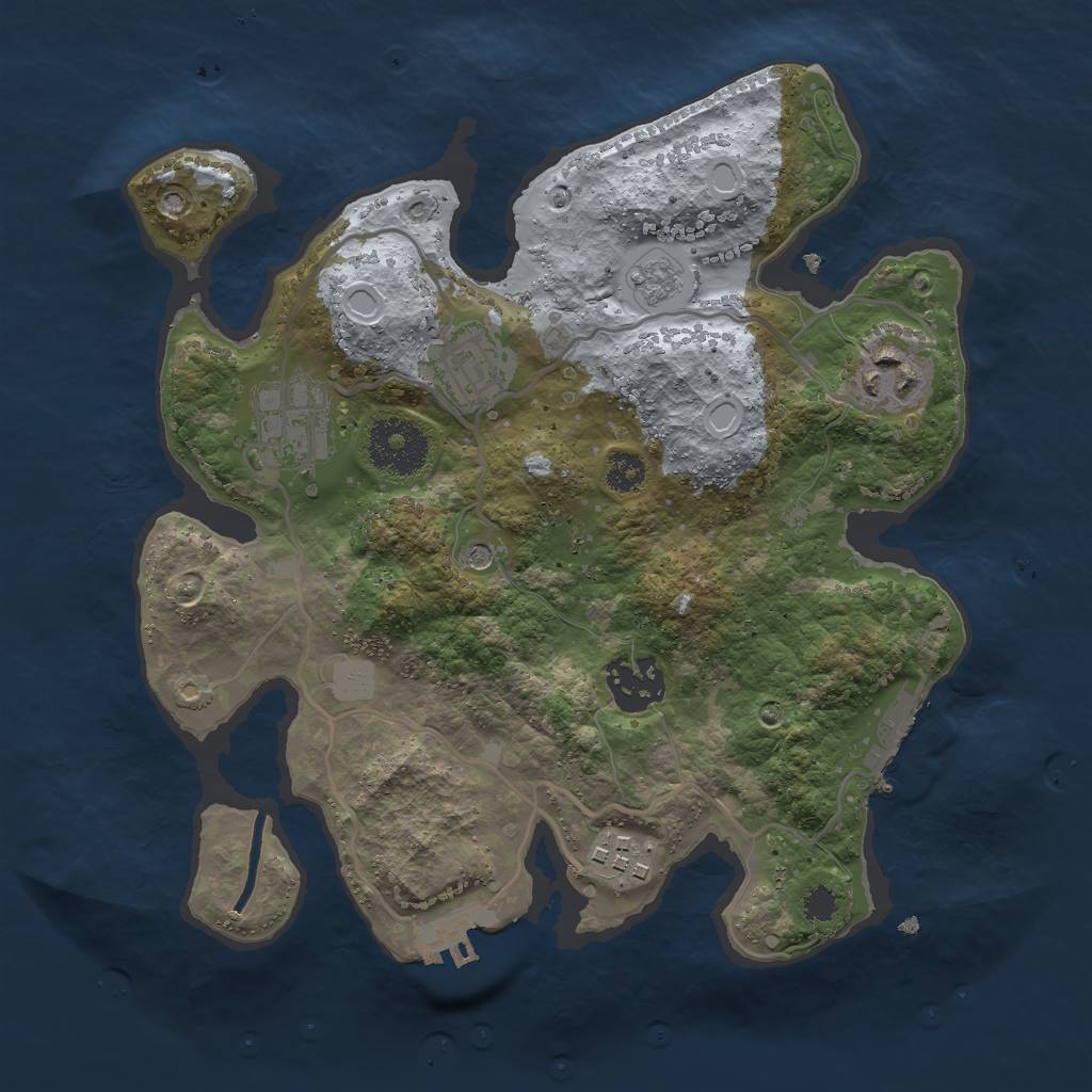Rust Map: Procedural Map, Size: 2800, Seed: 11542531, 14 Monuments