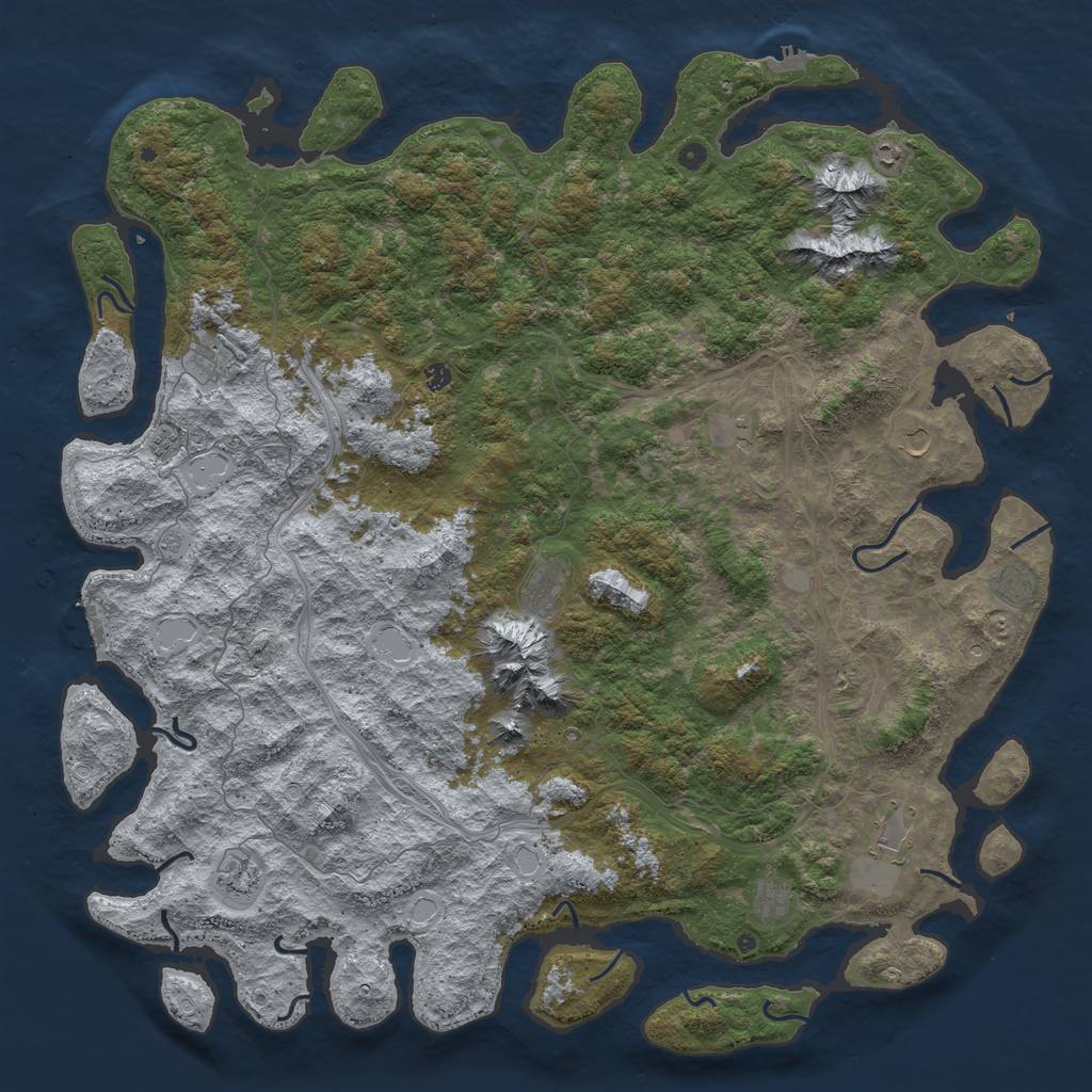 Rust Map: Procedural Map, Size: 5950, Seed: 228572124, 20 Monuments