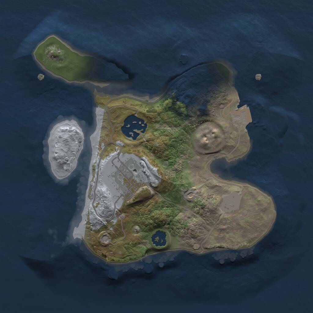 Rust Map: Procedural Map, Size: 2000, Seed: 1006895999, 3 Monuments