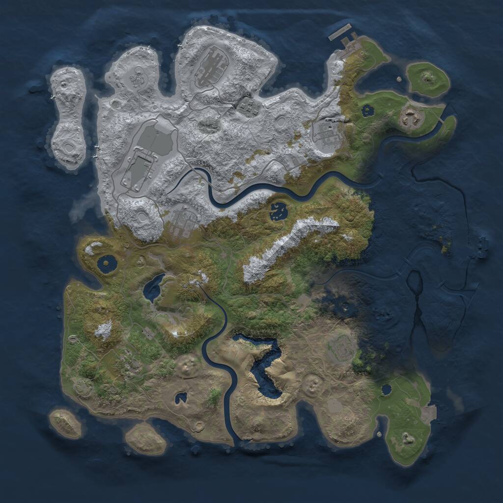 Rust Map: Procedural Map, Size: 4000, Seed: 158811903, 15 Monuments