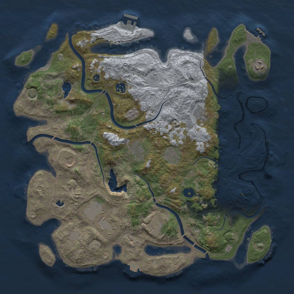 Rust Map: Procedural Map, Size: 4250, Seed: 226698148, 15 Monuments