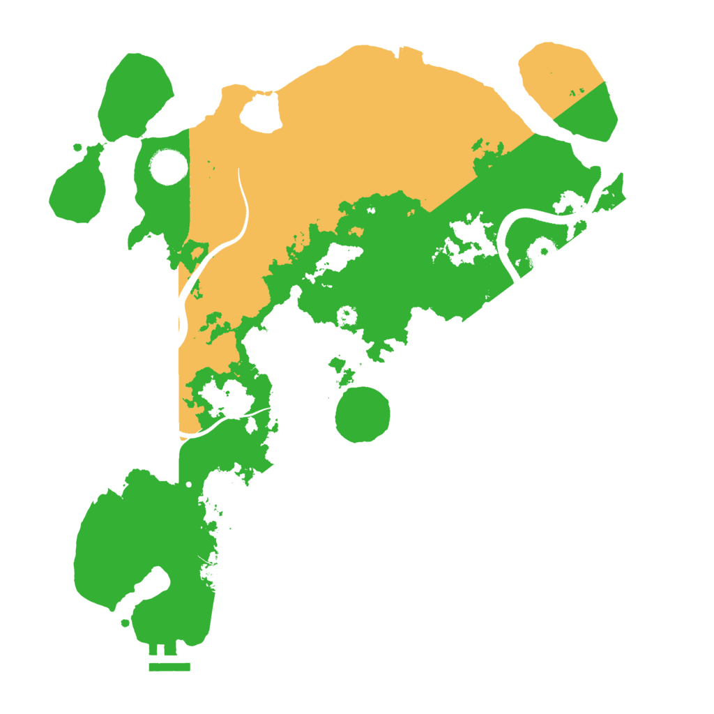 Biome Rust Map: Procedural Map, Size: 3500, Seed: 5445