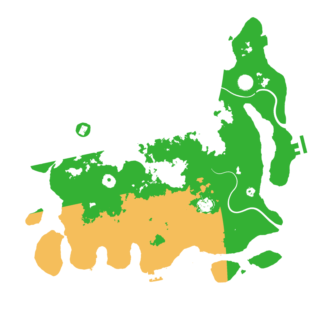 Biome Rust Map: Procedural Map, Size: 3500, Seed: 19910314