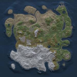 Thumbnail Rust Map: Procedural Map, Size: 3650, Seed: 6738, 13 Monuments