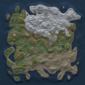 Thumbnail Rust Map: Procedural Map, Size: 4500, Seed: 10000, 16 Monuments