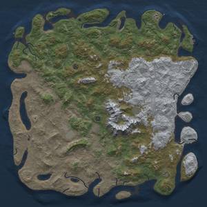 Thumbnail Rust Map: Procedural Map, Size: 6000, Seed: 1585, 20 Monuments