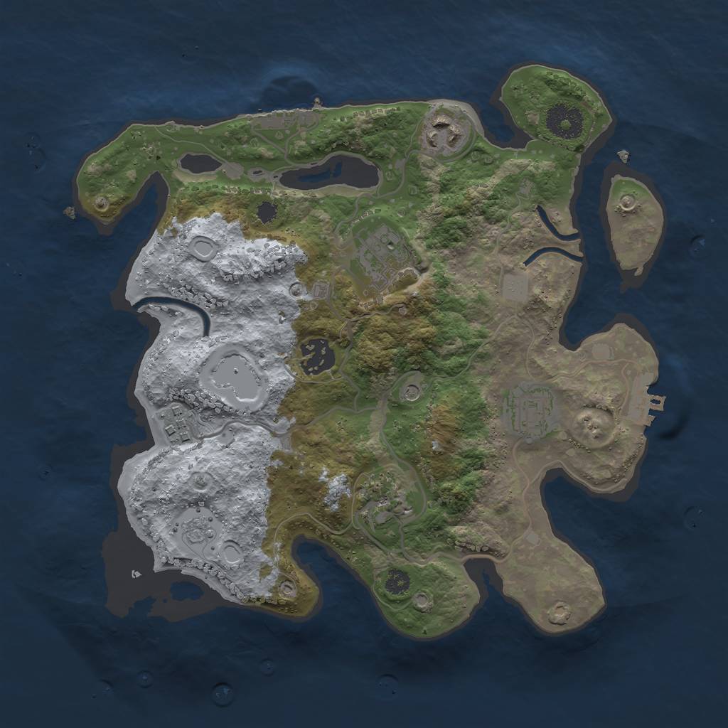 Rust Map: Procedural Map, Size: 3000, Seed: 679247189, 15 Monuments