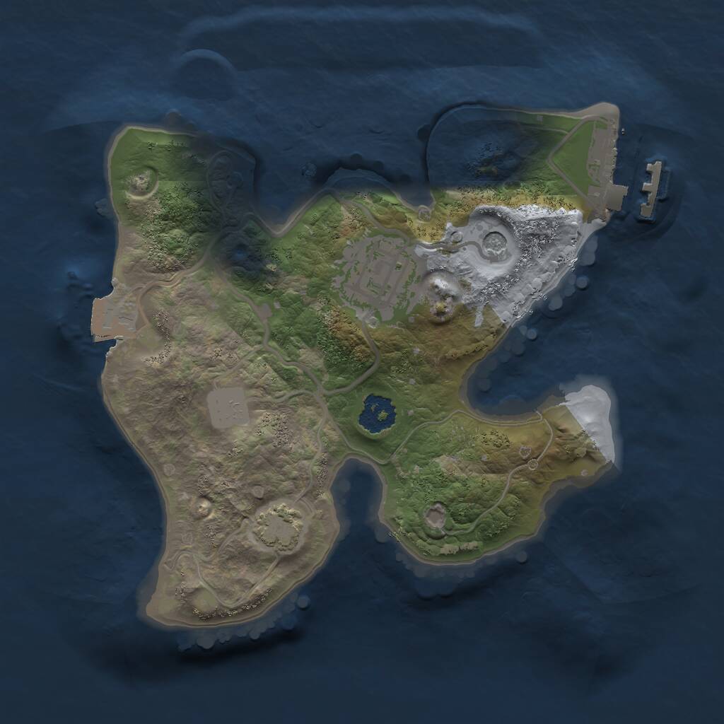 Rust Map: Procedural Map, Size: 1950, Seed: 20220821, 5 Monuments