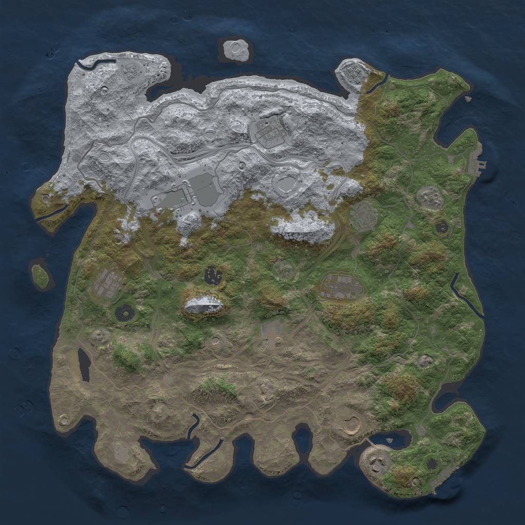 Rust Map: Procedural Map, Size: 4250, Seed: 1595455559, 19 Monuments