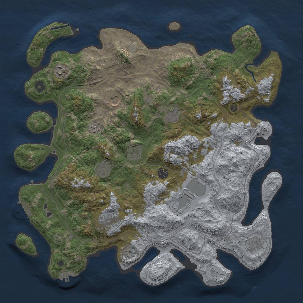 Rust Map: Procedural Map, Size: 4250, Seed: 1006322338, 19 Monuments