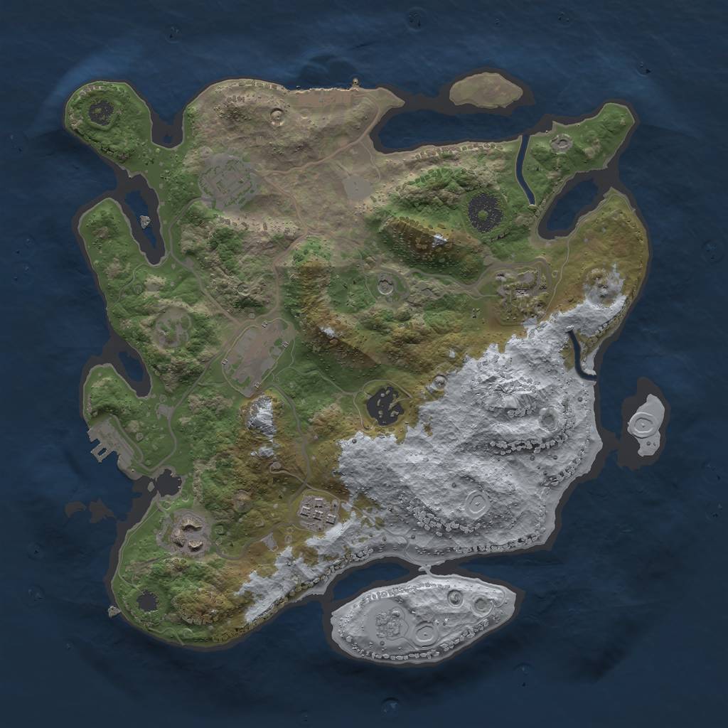 Rust Map: Procedural Map, Size: 3010, Seed: 582464398, 15 Monuments