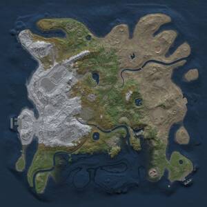 Thumbnail Rust Map: Procedural Map, Size: 4000, Seed: 66666, 16 Monuments