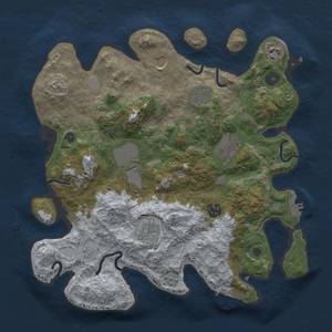 Thumbnail Rust Map: Procedural Map, Size: 3500, Seed: 690214308, 17 Monuments