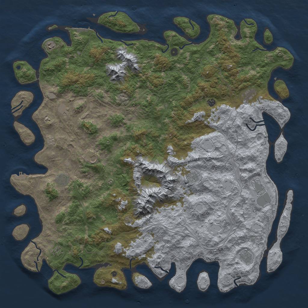 Rust Map: Procedural Map, Size: 6000, Seed: 196606989, 18 Monuments