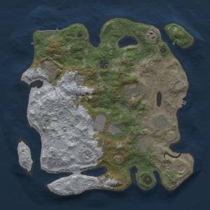 Thumbnail Rust Map: Procedural Map, Size: 3500, Seed: 486178541, 19 Monuments