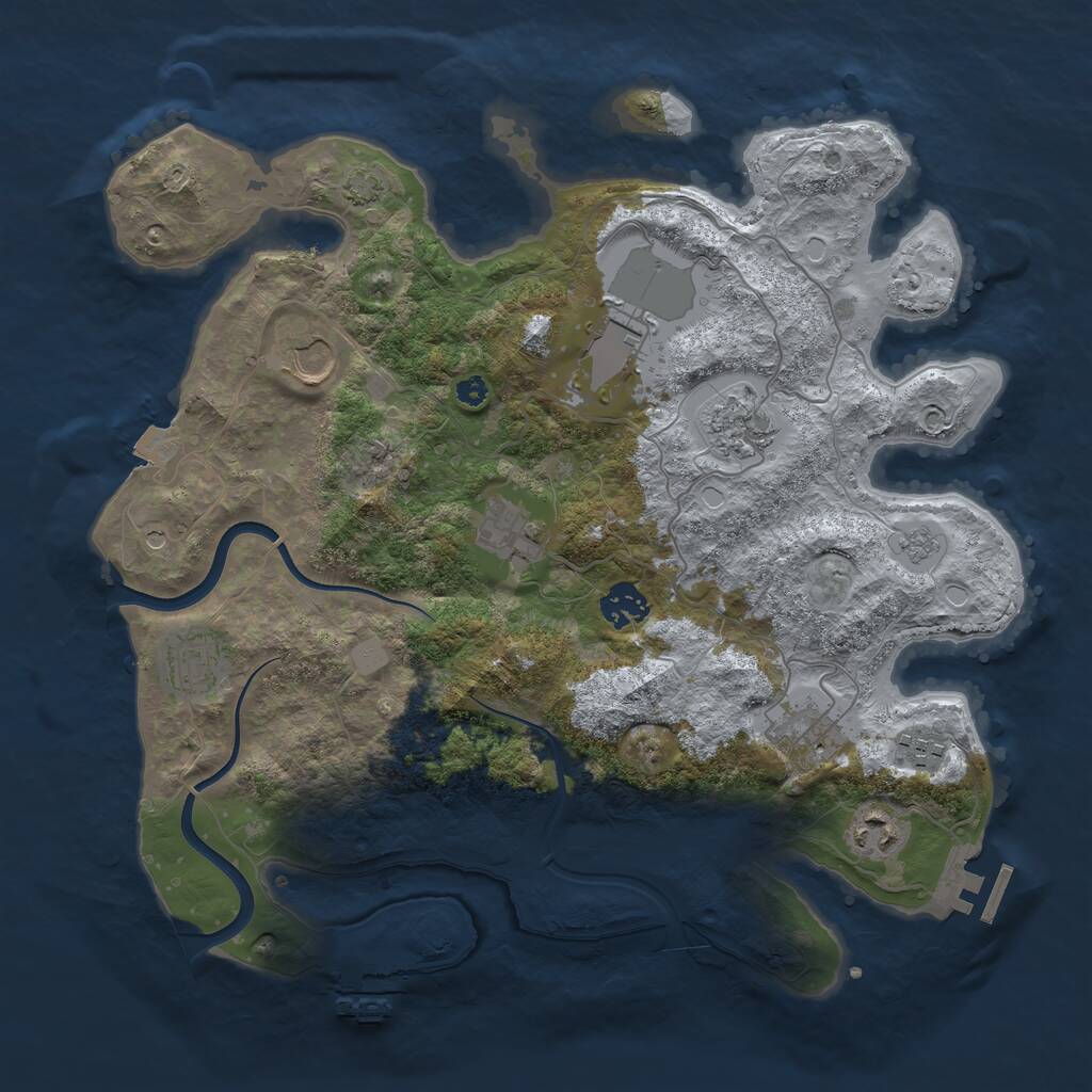 Rust Map: Procedural Map, Size: 3600, Seed: 103810005, 15 Monuments
