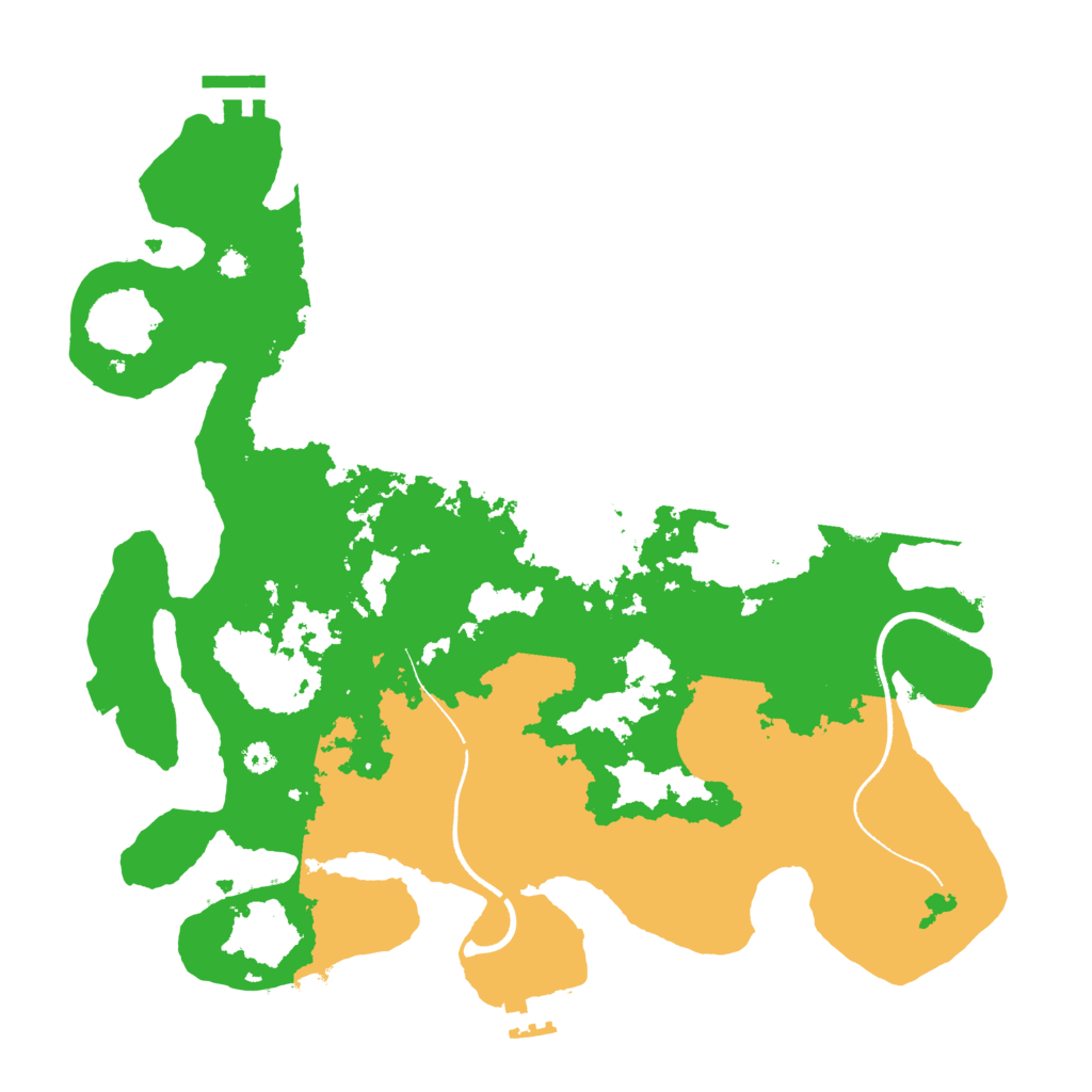 Biome Rust Map: Procedural Map, Size: 3500, Seed: 1396251363