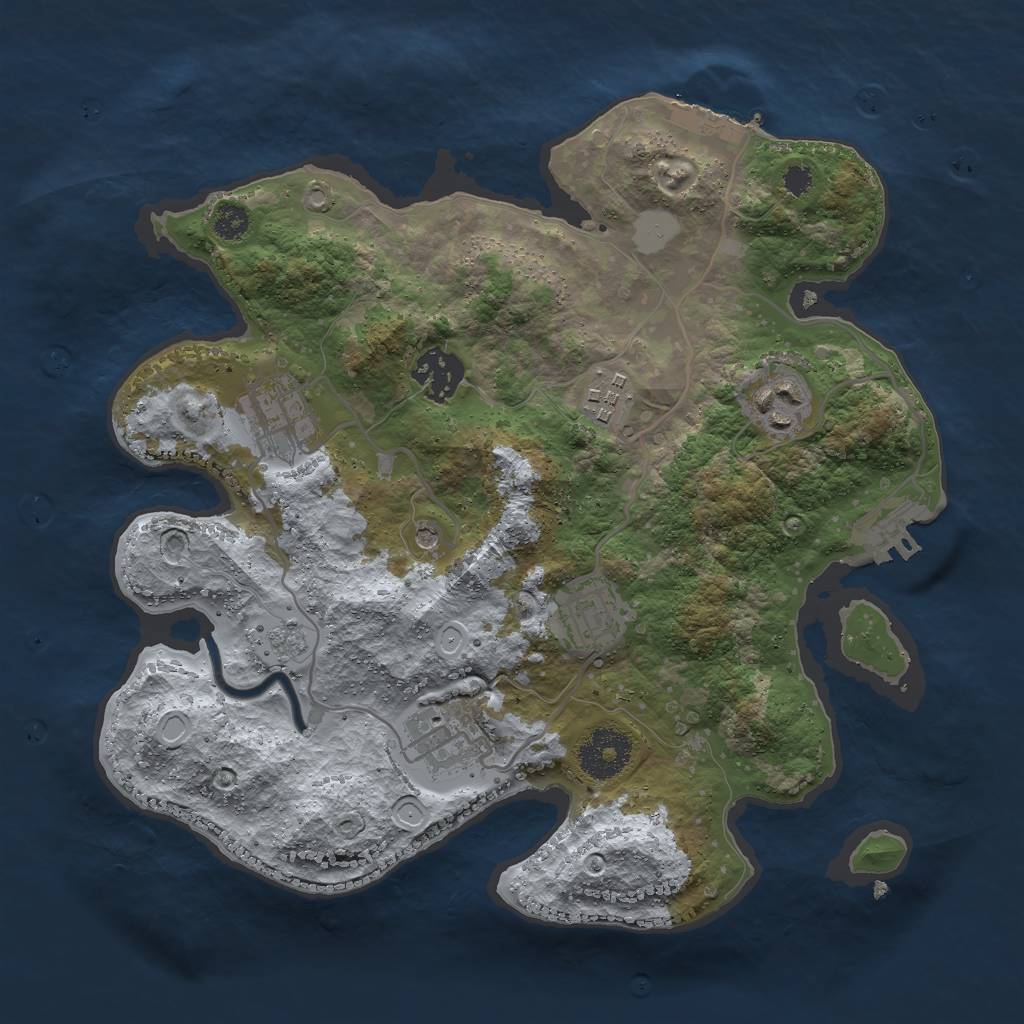 Rust Map: Procedural Map, Size: 3000, Seed: 25178514, 15 Monuments