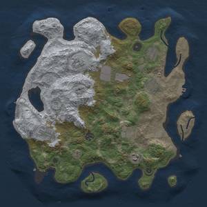 Thumbnail Rust Map: Procedural Map, Size: 3500, Seed: 78281281, 15 Monuments