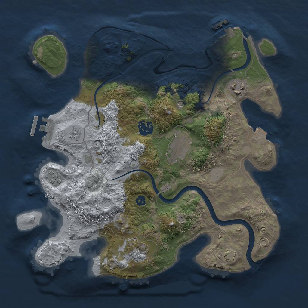 Rust Map: Procedural Map, Size: 3000, Seed: 13096, 11 Monuments