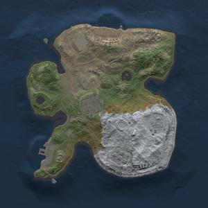 Thumbnail Rust Map: Procedural Map, Size: 2000, Seed: 16969, 10 Monuments