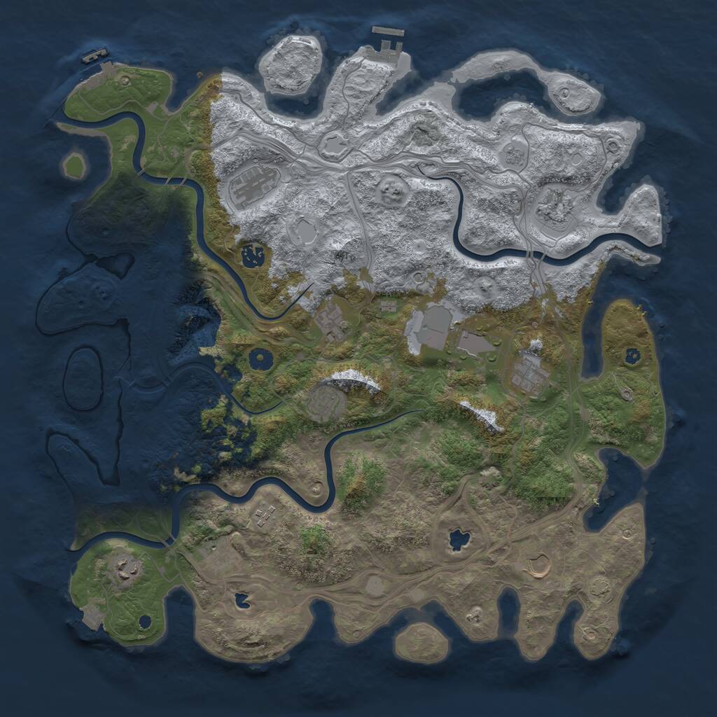 Rust Map: Procedural Map, Size: 4500, Seed: 8856, 17 Monuments