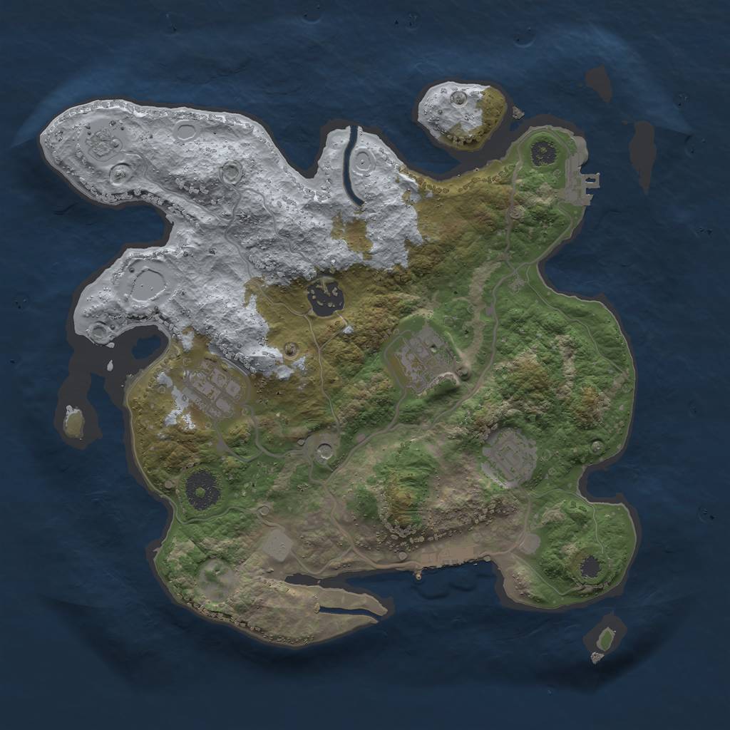 Rust Map: Procedural Map, Size: 3000, Seed: 31183, 13 Monuments