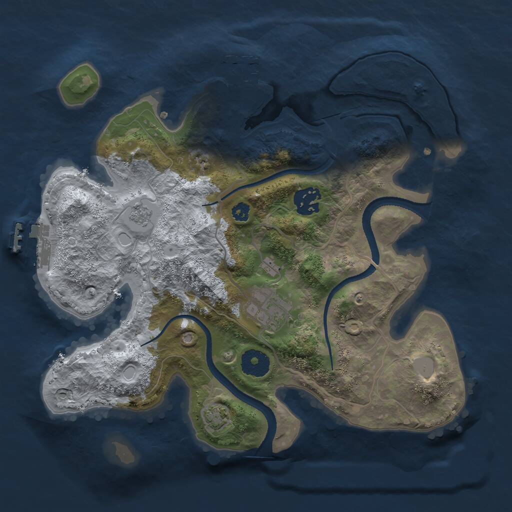 Rust Map: Procedural Map, Size: 2750, Seed: 4000, 7 Monuments