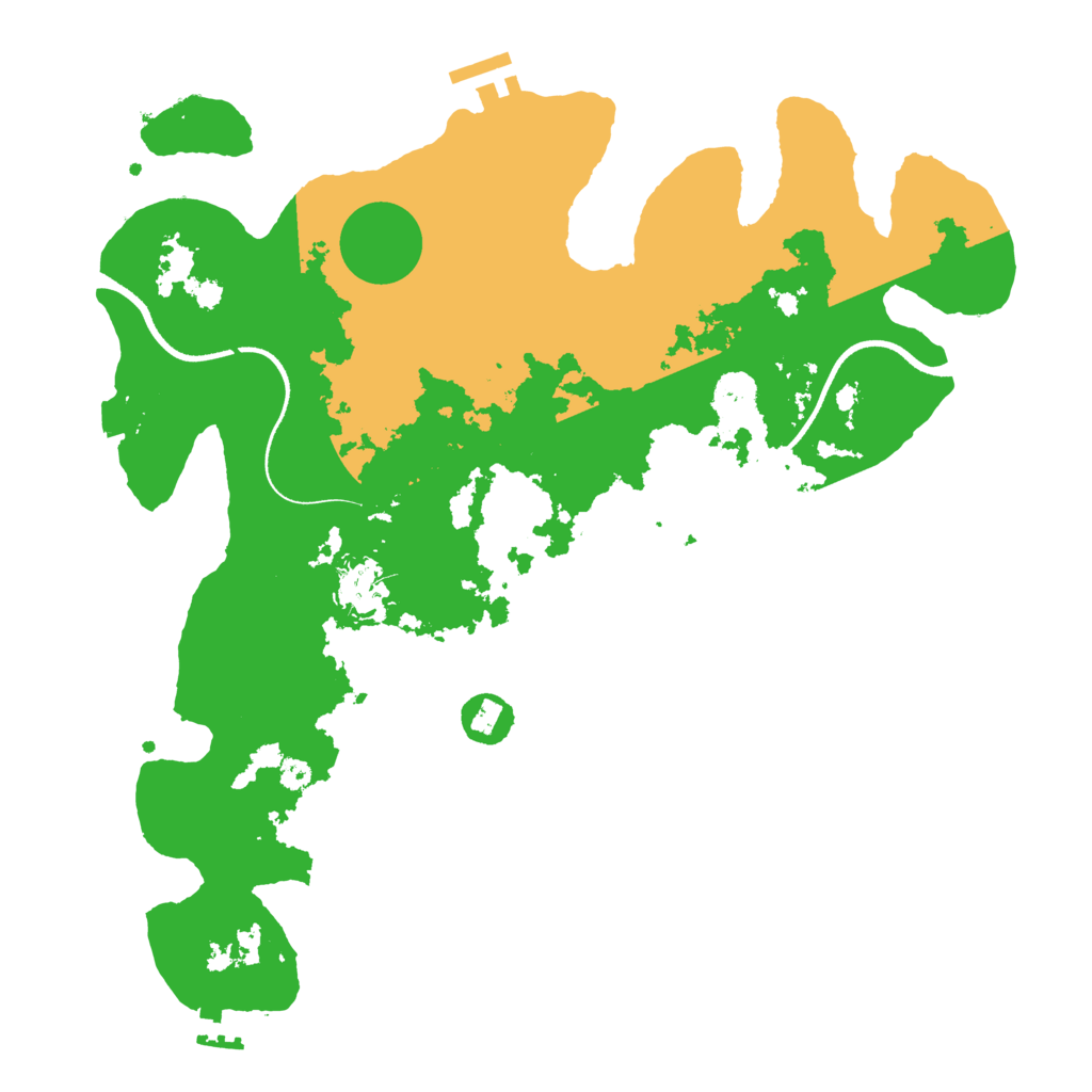 Biome Rust Map: Procedural Map, Size: 3500, Seed: 18473925