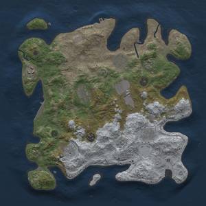 Thumbnail Rust Map: Procedural Map, Size: 3500, Seed: 18473925, 18 Monuments