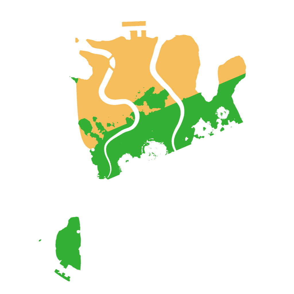 Biome Rust Map: Procedural Map, Size: 2500, Seed: 127516