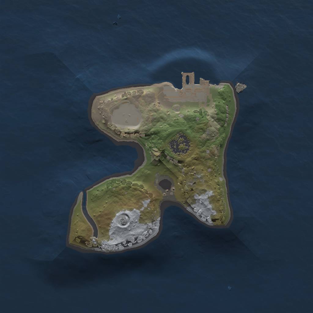 Rust Map: Procedural Map, Size: 1500, Seed: 5712985, 5 Monuments