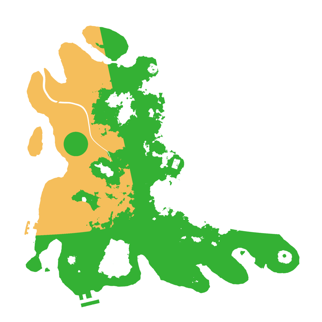 Biome Rust Map: Procedural Map, Size: 3500, Seed: 809511513