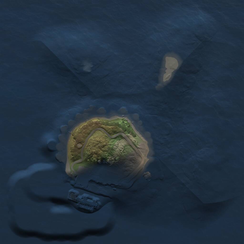 Rust Map: Procedural Map, Size: 1300, Seed: 870, 2 Monuments